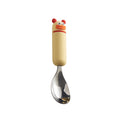 New arrival cute cartoon 316 stainless steel spoon creative oven mitt soft handle ingot spoon good-looking kids spoon