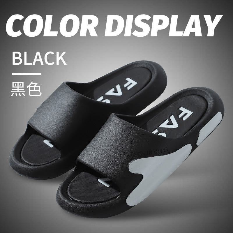 2022new arrival slippersmensummerfashioncoupleoutwear stepping on shit feeling non-slipthick sole home sandals slippers wholesale