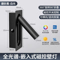 Upgraded full spectrum light source, 98 cri, matte black - 6000k cool white (cutout size): width 5.5 * height 15 * depth 5