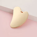 Factory direct zinc alloy scraping tool - heart-shaped scraping plate with hole, metal fascia knife, massage gua sha beauty tool