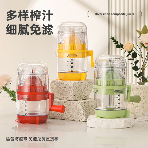 New upgraded juicer household hand-cranked orange lemon manual juicer juice residue separation extruder juice cup