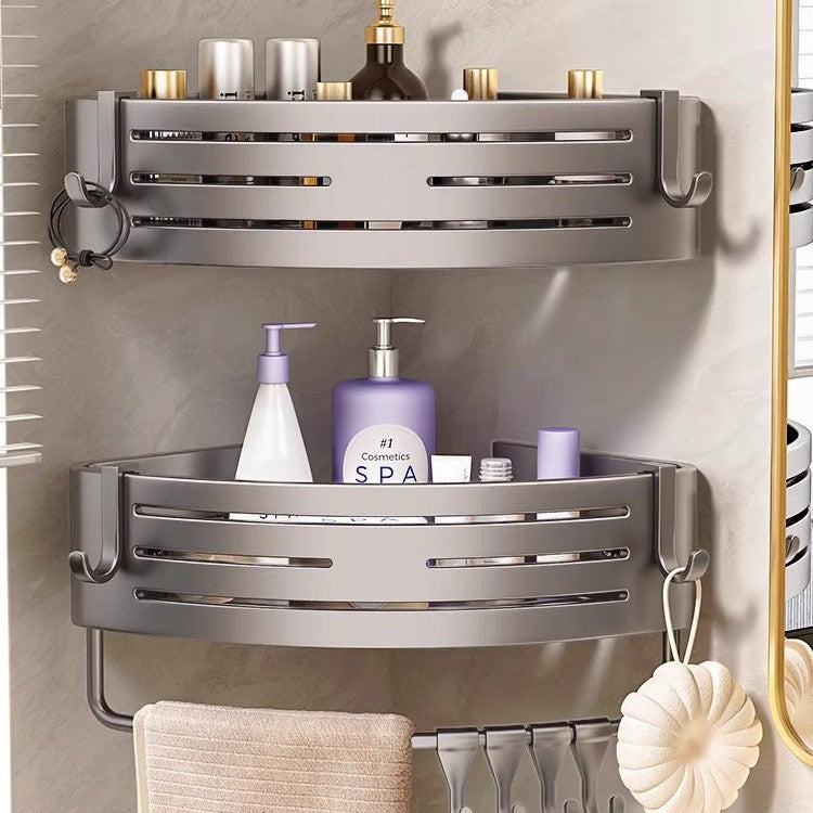 Bathroom storage rack, punch-free bathroom triangle wall-mounted toilet, washroom wall washbasin storage rack