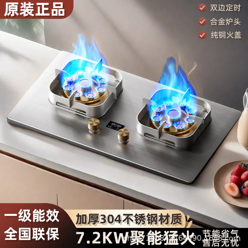 German gas stove, heavy-duty 304 stainless steel, dual-fuel (natural gas/lpg) range, freestanding/countertop combo