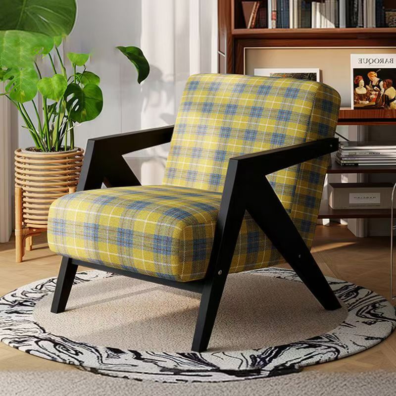Richard nordic solid wood single sofa chair living room french cafe hotel retrob&b balcony lazy chair