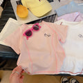 Kids' summer new arrivals: unisex color block t-shirts - versatile short sleeve dopamine crewneck tops, korean style casual children's wear