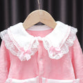 Baby girl's autumn/winter korean style flannel romper - princess style double-layer warm crawling suit for infants