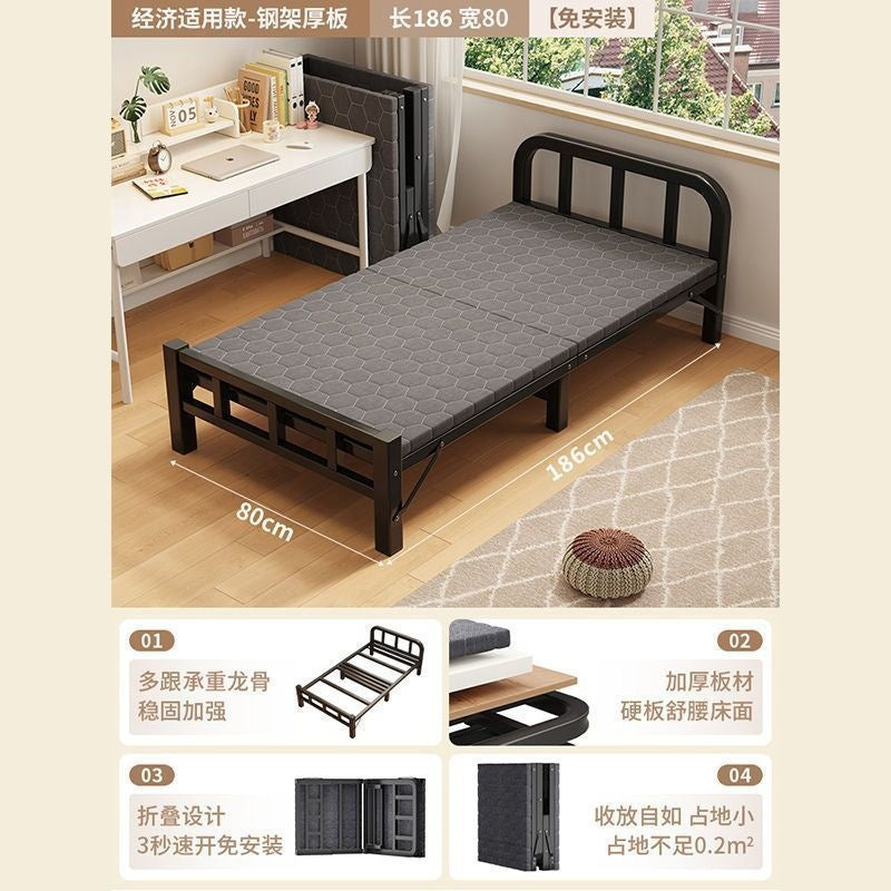 Lunch break foldable bed single simple portable companion bed office lunch break rental house economical portable foldable bed