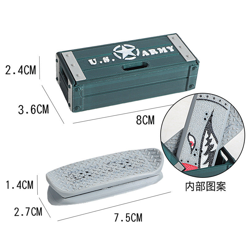 kids3d printing box magnetic push card decompression new and unique toys boy finger gyro fingerboard slider