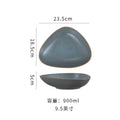 Vintage rustic stoneware ceramic triangular dessert fruit salad weight loss ceramic bowl restaurant home breakfast bowl tableware