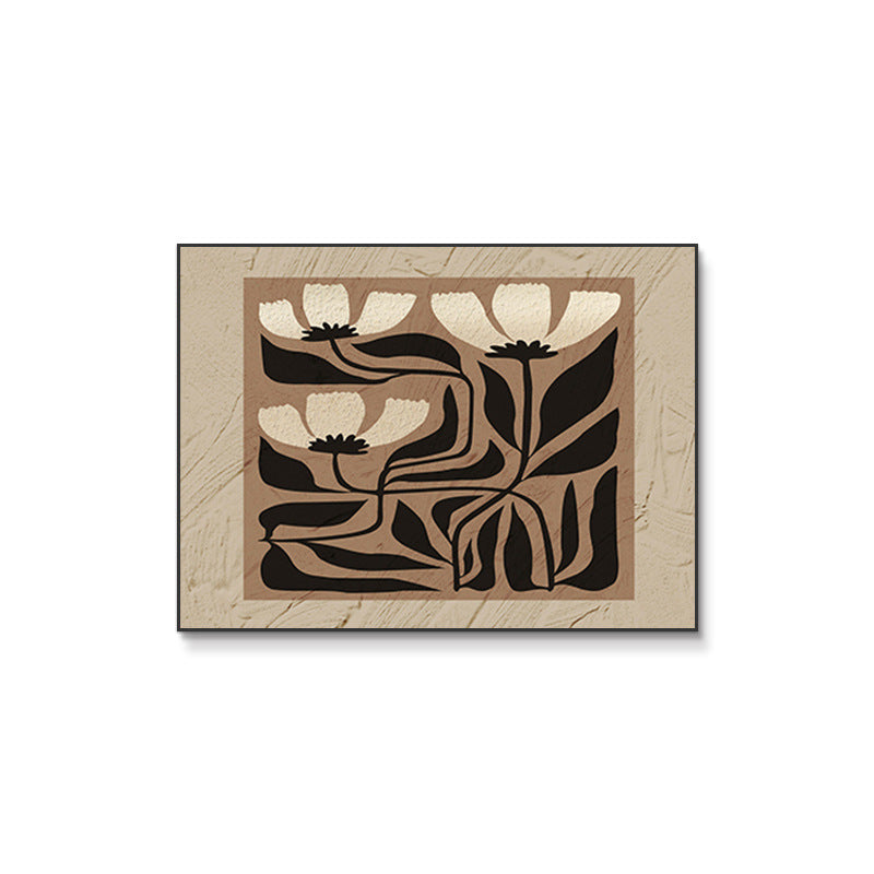 French retro meter box decorative painting advanced non-punching 2024 new abstract restaurant distribution box blocking hanging painting