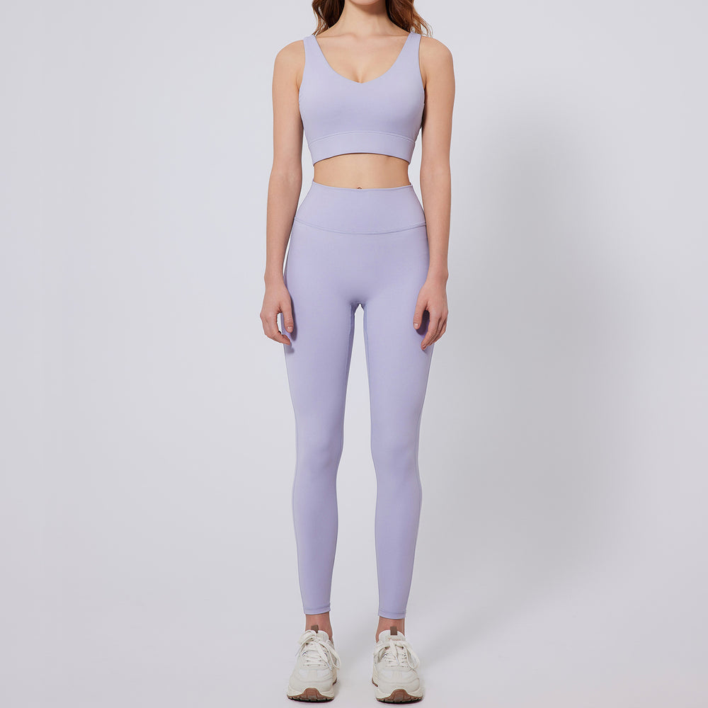 European and american plus size activewear set for women - beautiful back, butt-lifting workout leggings - new cross-border yoga outfit set
