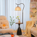 Cream style storage rack all-in-one floor lamp living room sofa next to a few ornaments atmosphere lamp bedroom bedside counter lamp