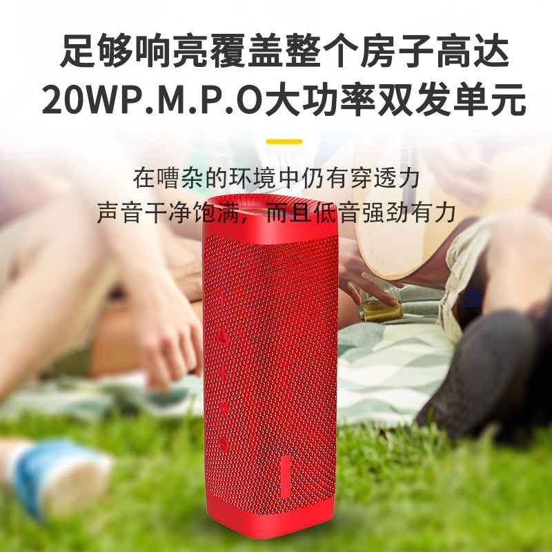 New wireless bluetooth speaker with rgb lighting, deep bass, high volume, portable outdoor fabric waterproof speaker