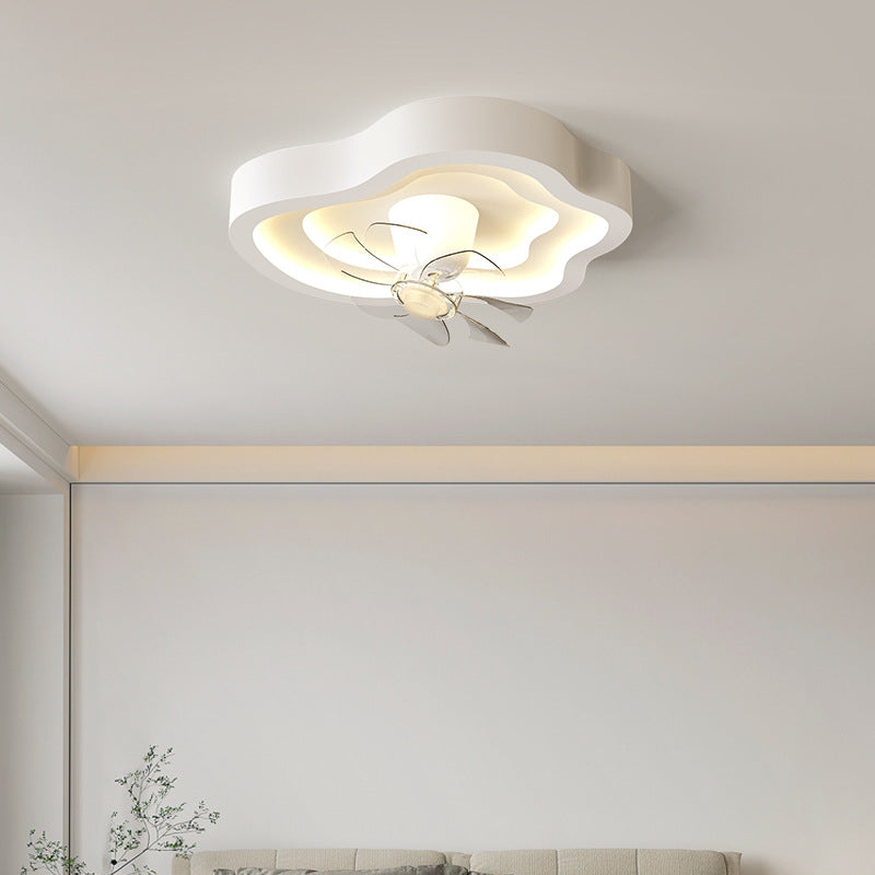 Living room fan light ceiling light dining room bedroom full spectrum silent shaking head fan lighting combination whole house package
