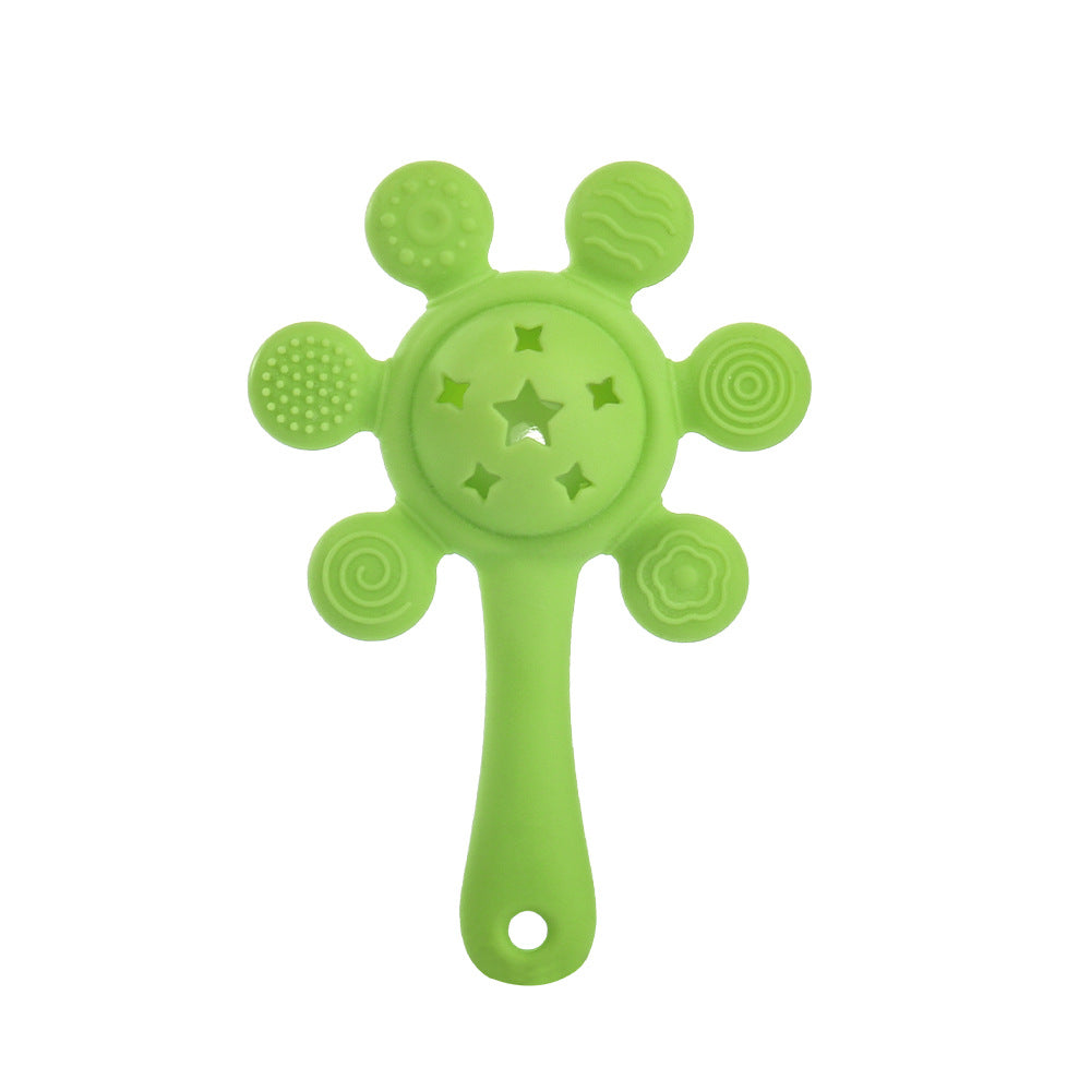 Cross-border new products baby silicone palm rattle toothpaste food grade silicone imitation eating hand toys baby grinding teeth toys