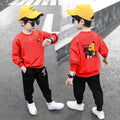Boys' spring outfit  new style: trendy korean-style long-sleeve sweatshirt and athletic pants two-piece set
