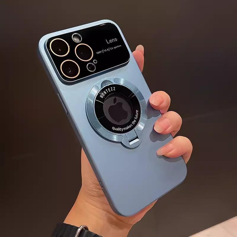 Instantly transform your phone: 17 series case with large viewing window, magnetic stand, and apple iphone 16 compatible protective cover - matte finish for iphone 17