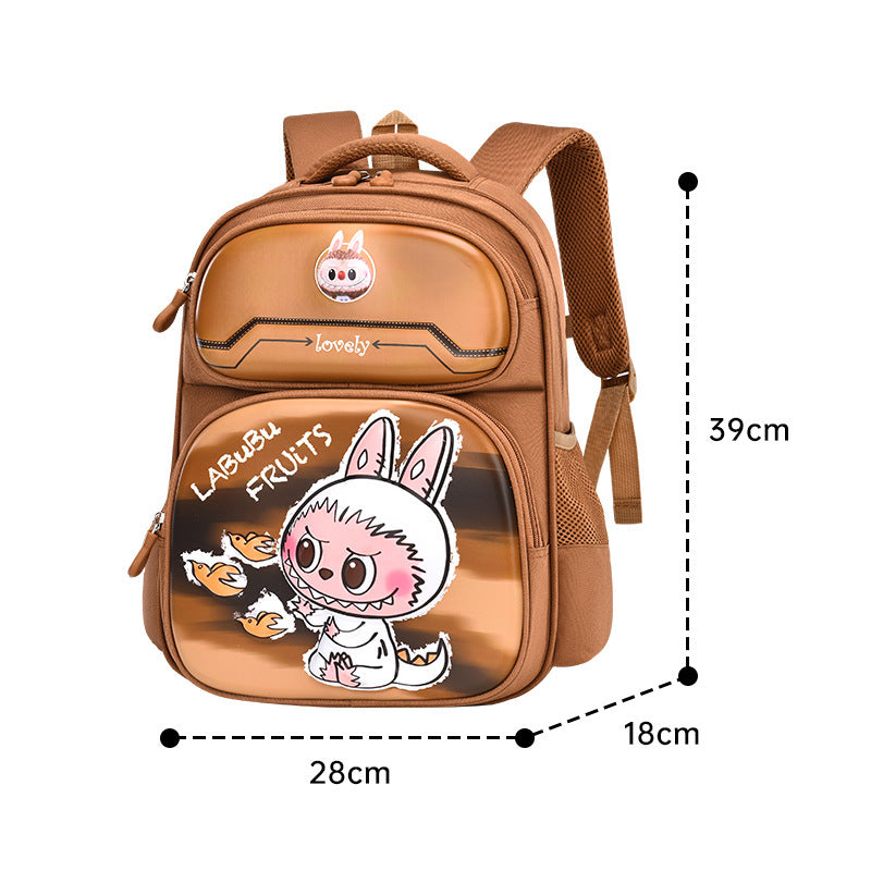 Labubu children's schoolbag new girls primary school students 2345th grade cartoon animation burden reduction ridge backpack