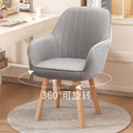 Computer chair for homeplaid long sitting backrest waist office chair solid wood makeup dormitory student study desk stool