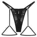 European and american cross-border lace thong see-through temptation hot new style strappy garter belt adjustable sexy women's lingerie