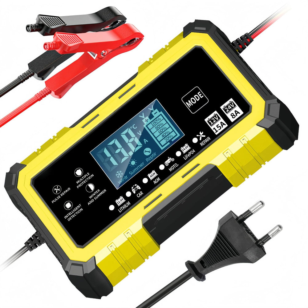 12v15a/24v8a pulse charger 14.6v15a lithium iron phosphate motorcycle car battery charger