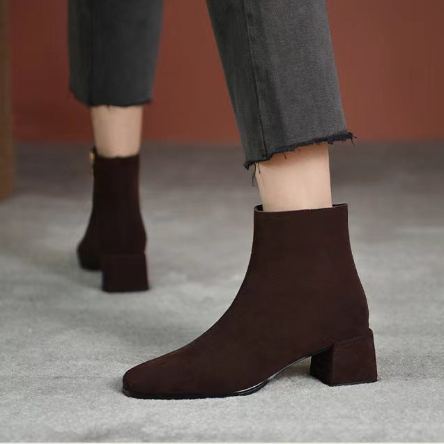Women's ankle boots - new spring/autumn 2025 collection: chunky heel, pointed toe, mid-heel, suede, versatile boots