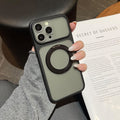 Magnetic rotating stand mobile phone case suitable for iphone17promax apple 16/15/14 anti-fall soft case wholesale