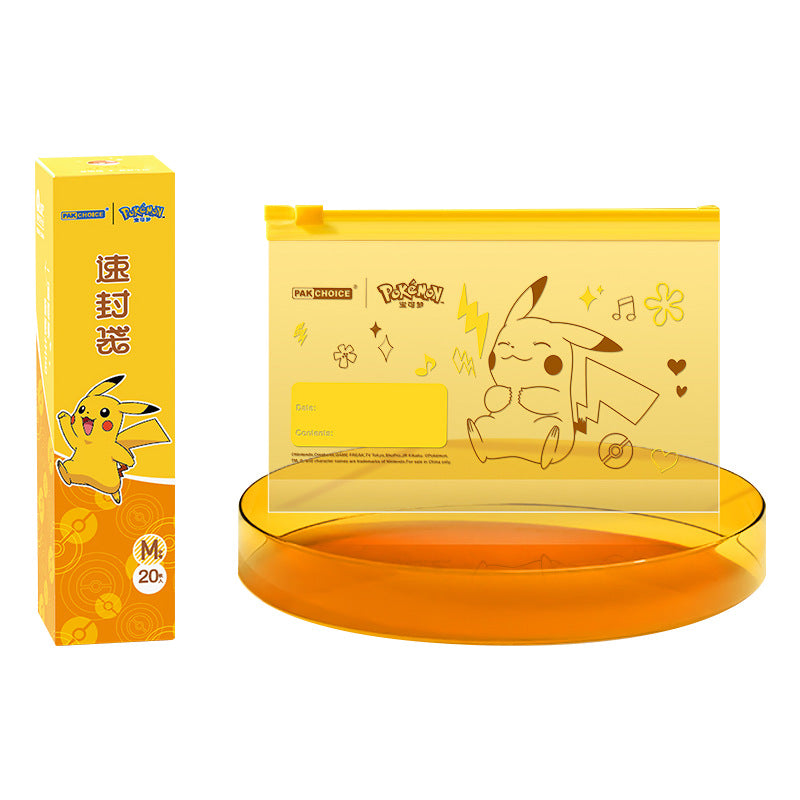 Pokémon zipper sealed bag food grade refrigerator packaging fresh-keeping bag storage bag for home self-sealing thickened plastic sealed bag