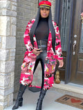 S390237 in stock wholesale women's mid-length casual fashion european and american camouflage print patchwork military overcoat