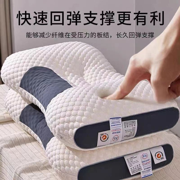 Manufacturer wholesale knitted cotton massage neck pillow pillow core one-to-one package hotel adult pillow gift