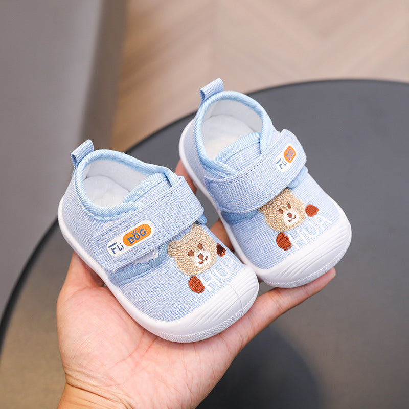 Spring & fallnew arrival infant kids shoes, anti-kick soft bottom cloth shoes, boys and girls baby walking shoes, breathable