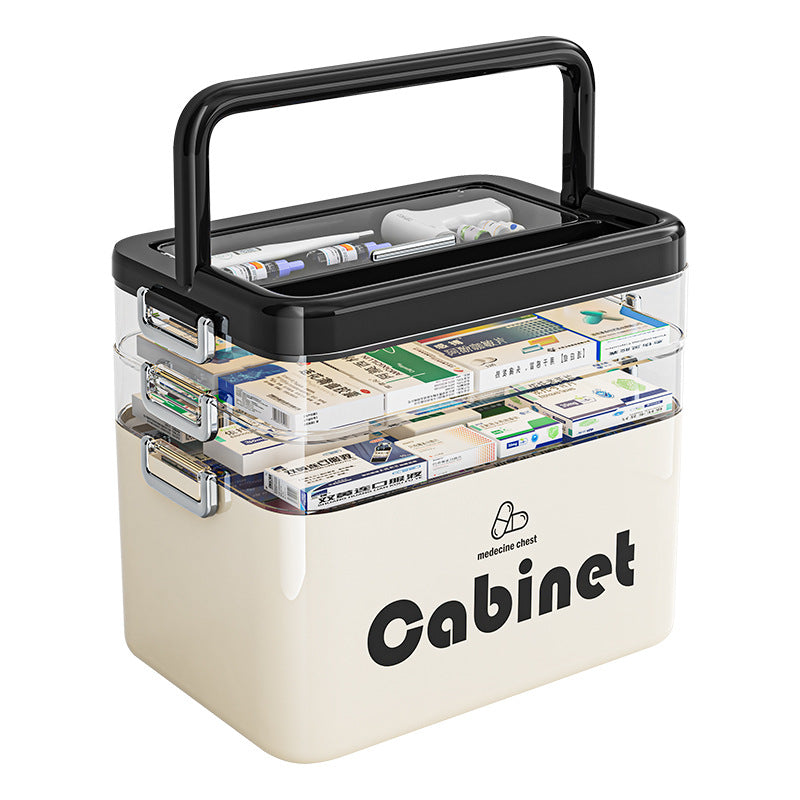 Multi-layer medicine cabinet Household medicine cabinet Large capacity medicine storage box Portable plastic medical first aid and portable medicine cabinet