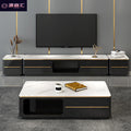 Accessible luxury slate tv cabinet coffee table combination classy luxury small apartment tempered glass new arrival tv cabinet floor cabinet