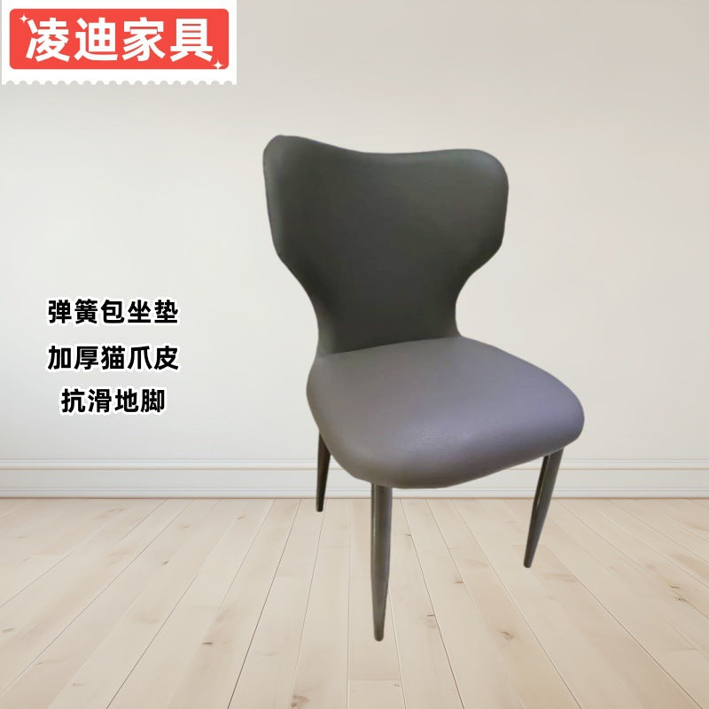 Dining chair Hotel B & B Dining chair Restaurant Cafe Sales office Rest area Negotiation area Leisure cat claw leather chair