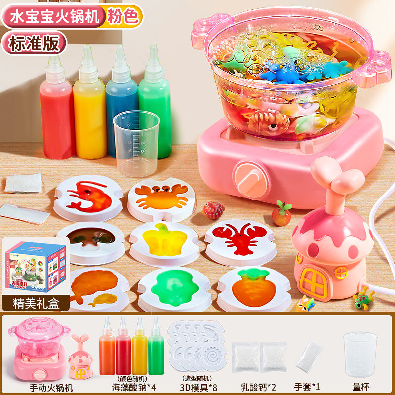 Mushroom water baby children DIY handmade magic water elf kitchen toy puzzle boy girl birthday gift