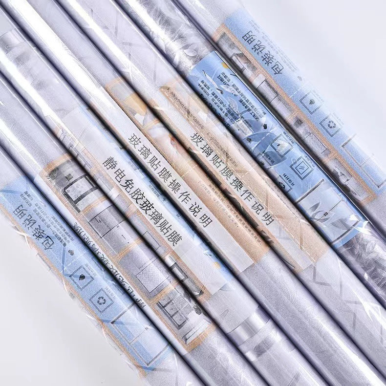 Cross-border  plastic seal small roll static glue-free glass film bathroom window anti-privacy thermal insulation matte sticker