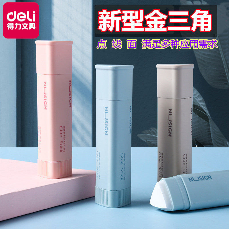 Deli NS142 student solid glue formaldehyde-free triangle solid glue large capacity 21g high viscosity glue stick