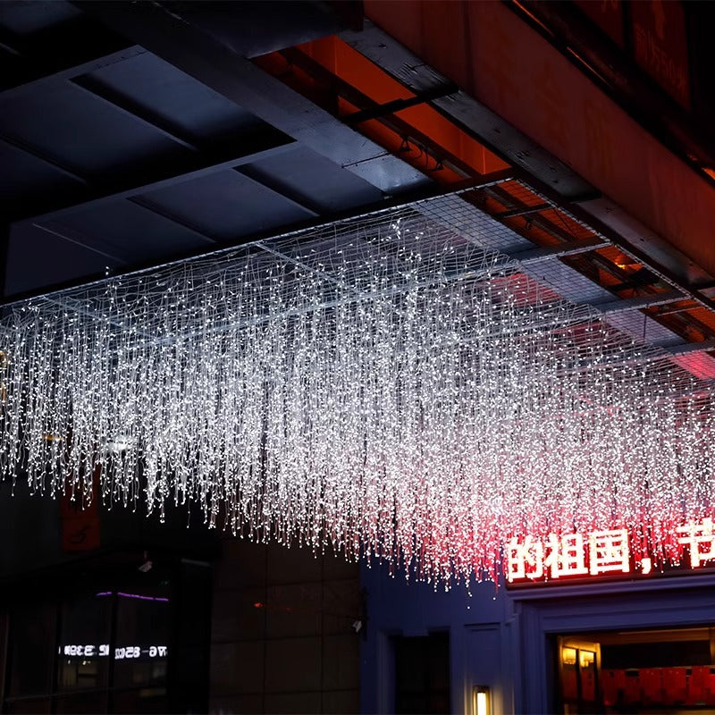Explosive outdoor waterproof waterfall ice bar light lighting set wedding shopping mall decoration full of stars lights string wholesale