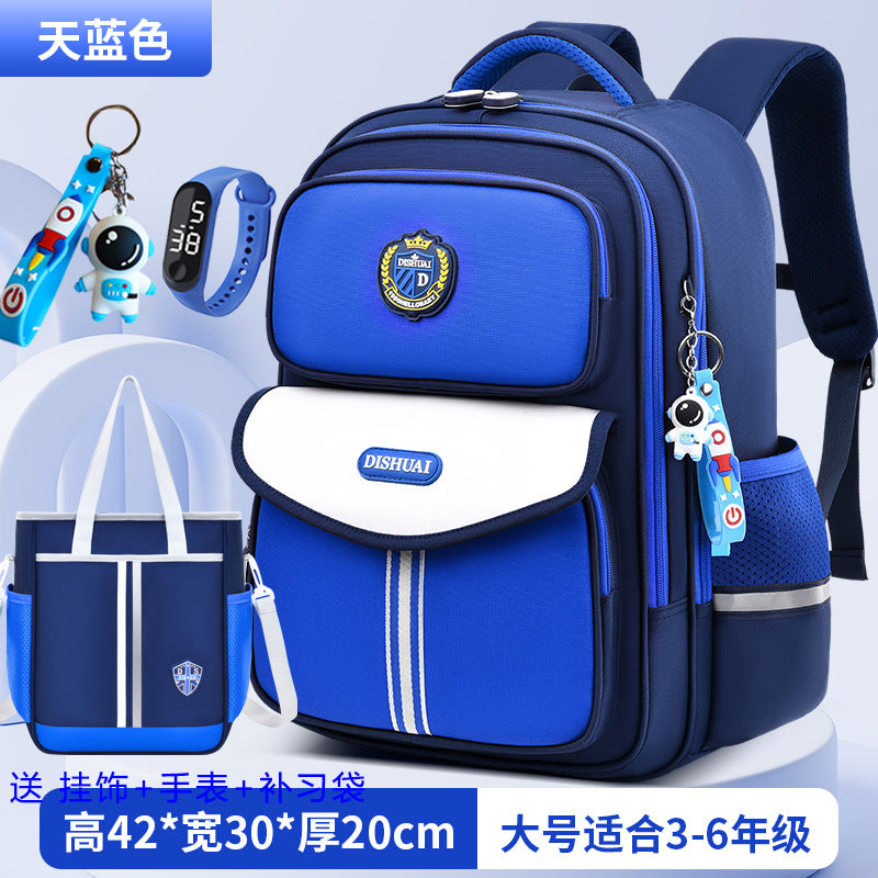 2026 new school backpack for elementary school students, grades 1-6, boys and girls, ultra-lightweight, load-reducing, and spine-protecting