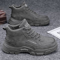 High-top men's boots: 2024 winter new arrivals - workwear style, outdoor hiking, construction site safety, anti-slip, wear-resistant, martin boots