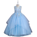 exclusive children's dress, sequined floral princess dress, runway piano performance host costume, girls' dress
