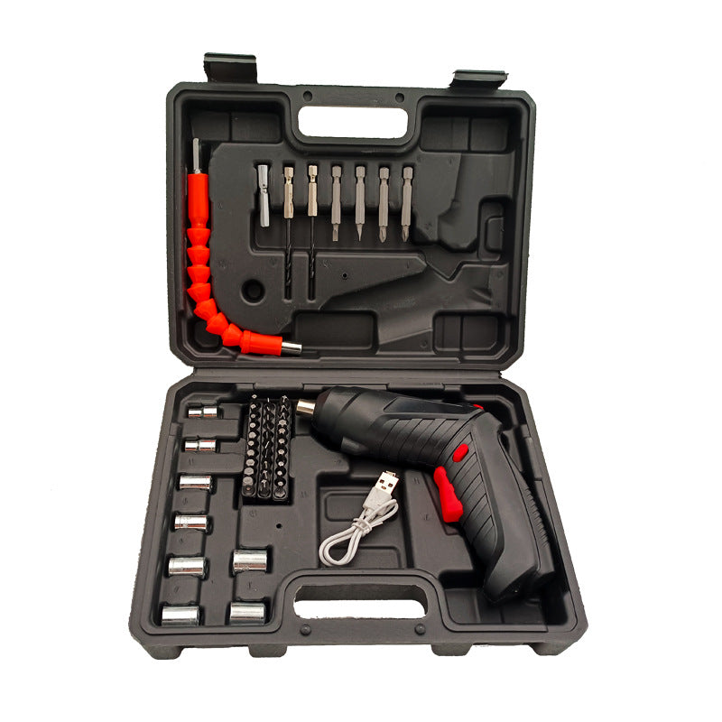 47-piece set, electric screwdriver set, multi-functional rechargeable hand drill, toolbox set, electric drill set