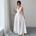 New arrivalfashion cross-border heart suspender pajamas for women casualsexybowstie back waist dress