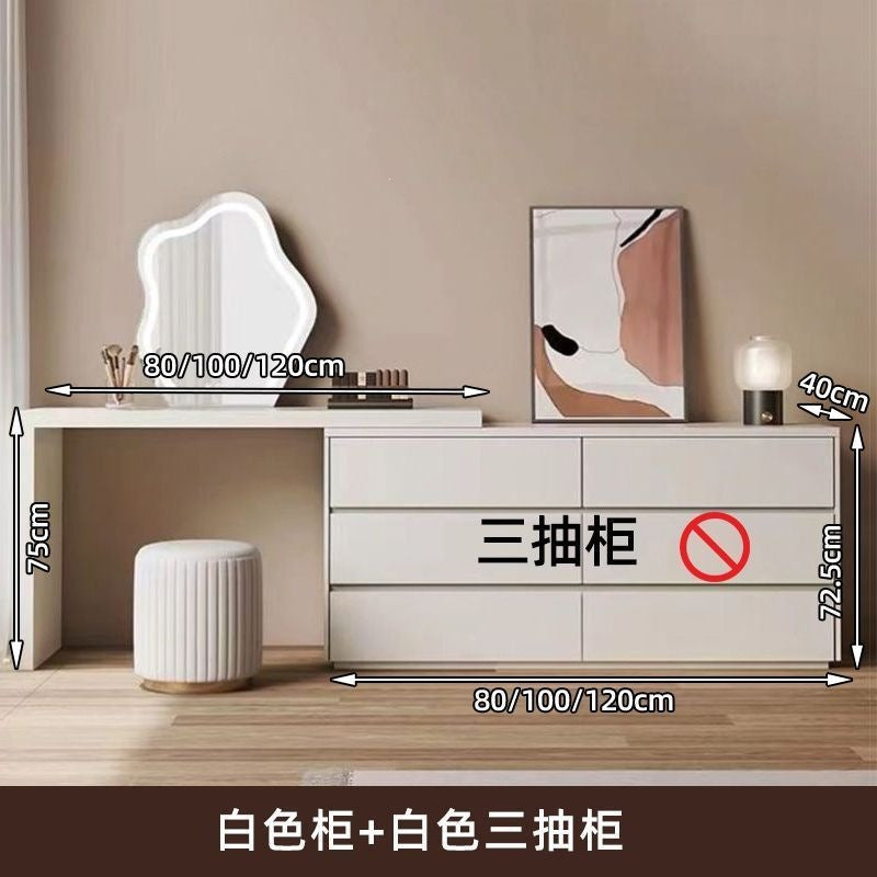 Solid wood dressing table cream style chest of drawers for home bedroom modern casualnew arrival dressing table all-in-one dressing table