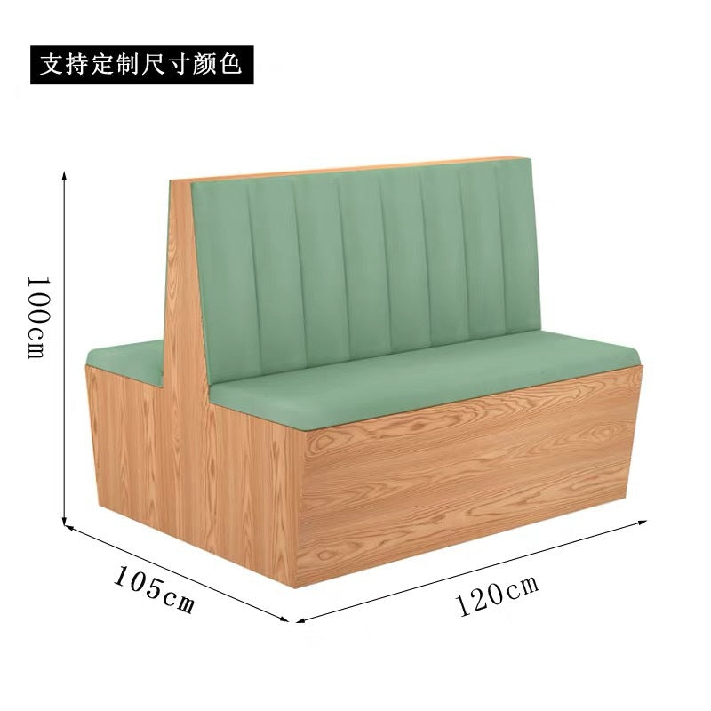 Western restaurant can store card seat sofa wooden frame storage hotel catering semi-round heterosexual sofa table and chair combination