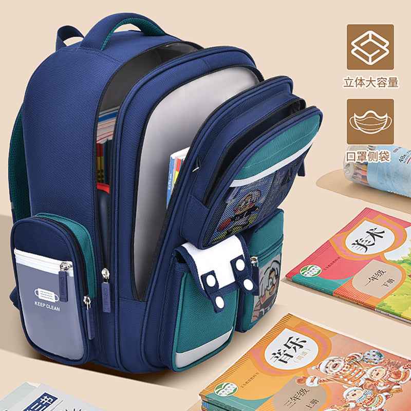 2026 new children's backpack for boys, elementary school grades 1-6, boys' and girls' spine-protecting, weight-reducing double shoulder bag