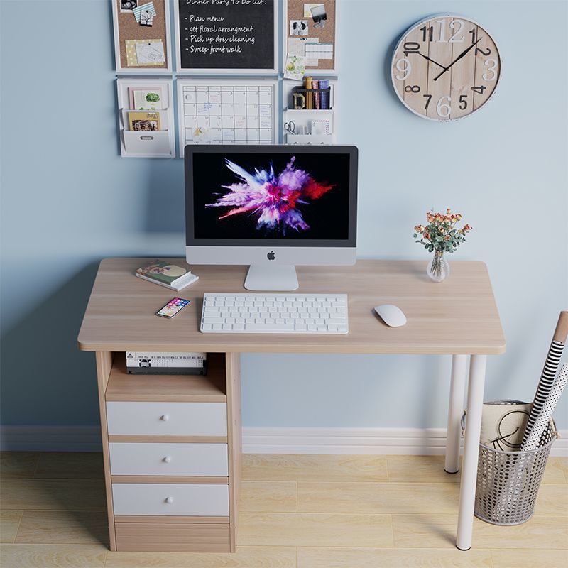 Student home writing computer desk desktop workstation bedroom simple office desk with drawer study table