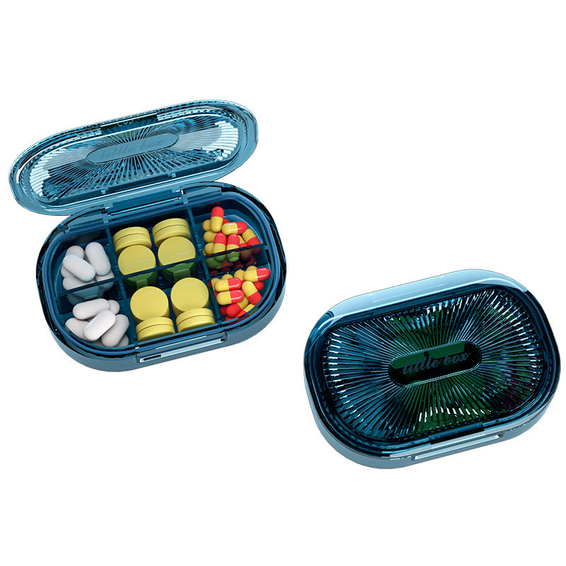 Convenient small medicine box to carry, large size to carry, moisture-proof sealed medicine in the morning, afternoon and evening, exquisite packaging box for medicines