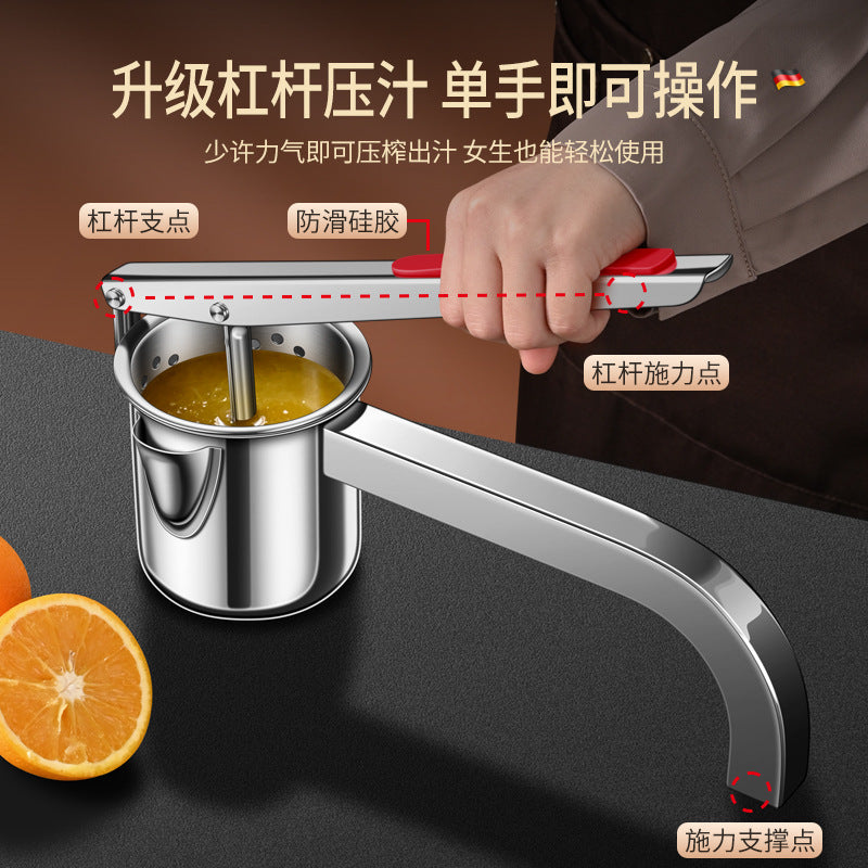 316l stainless steel lemon squeezer - manual juicer for home use - orange, lemon, pomegranate press - lemon clip
