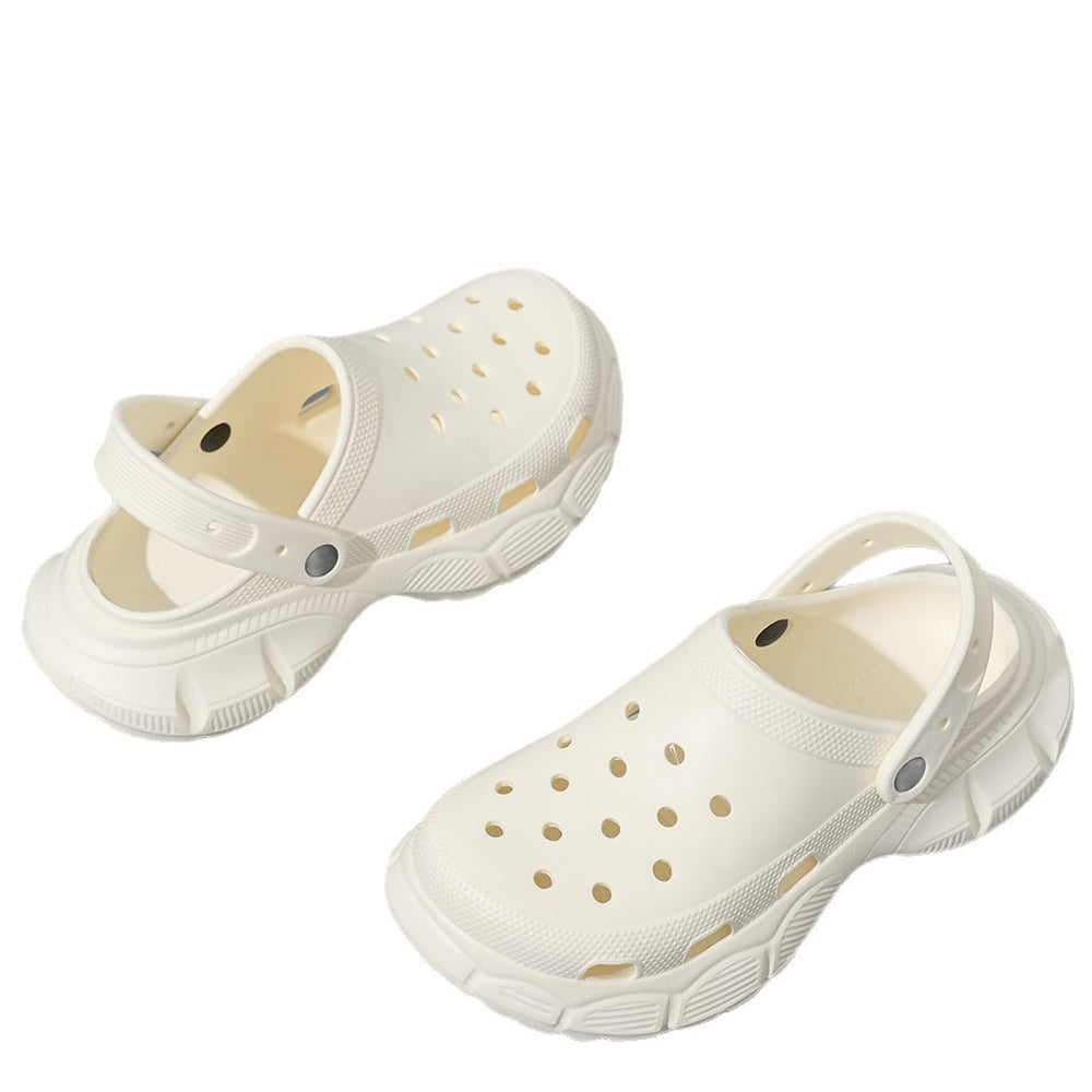 Couple soft bottom crocs summernew arrivalabrasion resistantnon-slip breathable beach deodorizing filteroutwear slippers toe cap slippers